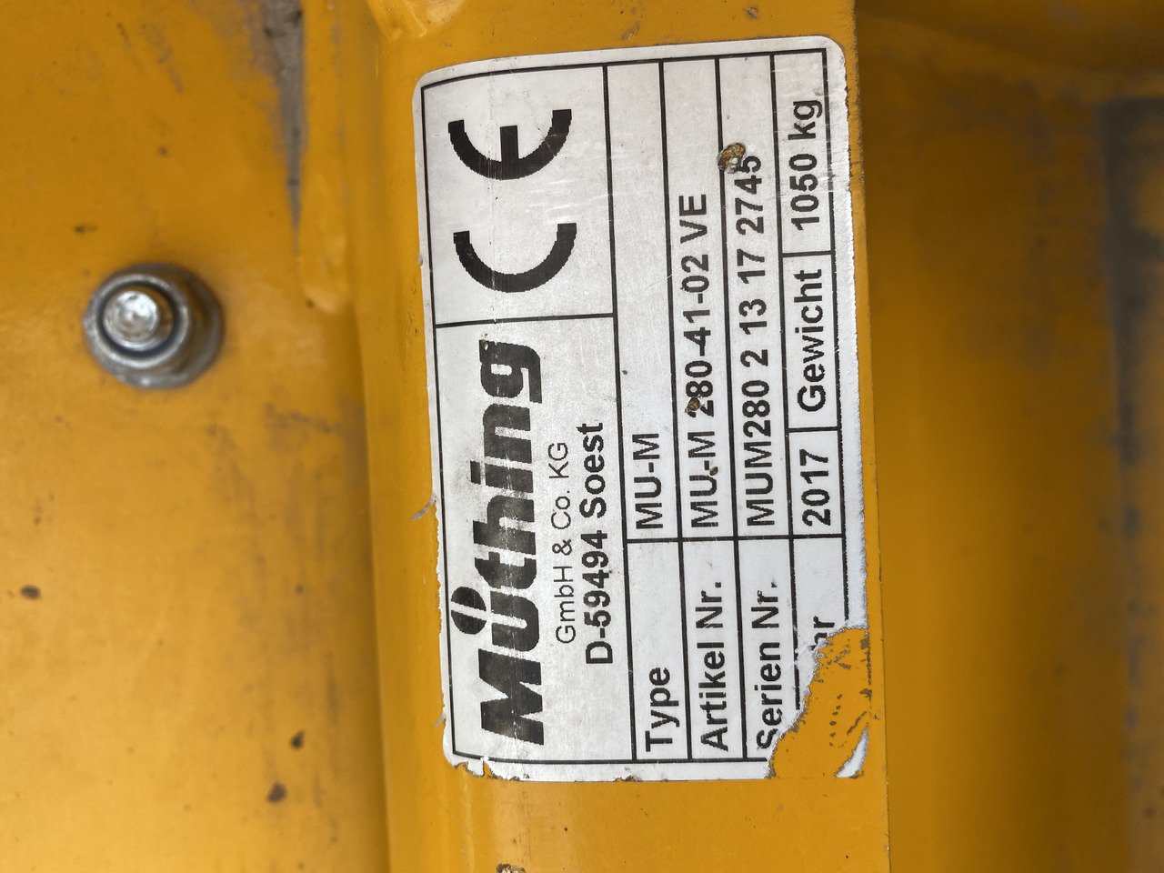 Müthing MU-M 280-41-02VE Vario - التقطيع جزازة: صور 4 Müthing MU-M 280-41-02VE Vario - التقطيع جزازة: صور 4