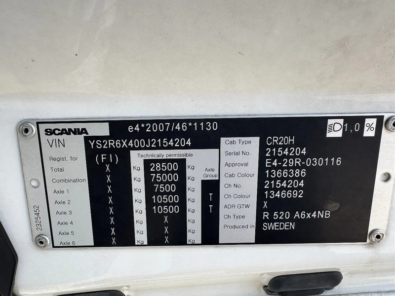 شاحنة جرار Scania R520 V8 NGS 6X4 EURO 6: صور 14 شاحنة جرار Scania R520 V8 NGS 6X4 EURO 6: صور 14