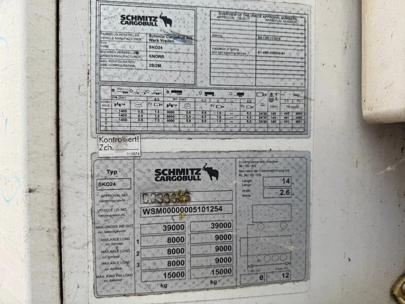 Schmitz Cargobull Schmitz Cargobull PRICES FROM €6950 TO €8950,- 40 X CARRIER 1850 MT D/E SAF AXELS - مبردة نصف مقطورة: صور 2 Schmitz Cargobull Schmitz Cargobull PRICES FROM €6950 TO €8950,- 40 X CARRIER 1850 MT D/E SAF AXELS - مبردة نصف مقطورة: صور 2
