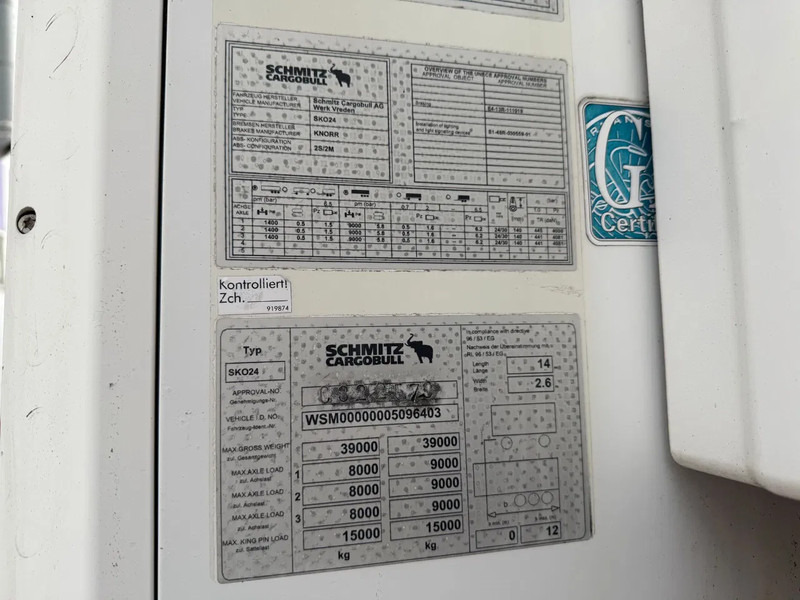 Schmitz Cargobull Schmitz Cargobull PRICES FROM €6950 TO €8950,- 40 X CARRIER 1850 MT D/E SAF AXELS - مبردة نصف مقطورة: صور 2 Schmitz Cargobull Schmitz Cargobull PRICES FROM €6950 TO €8950,- 40 X CARRIER 1850 MT D/E SAF AXELS - مبردة نصف مقطورة: صور 2