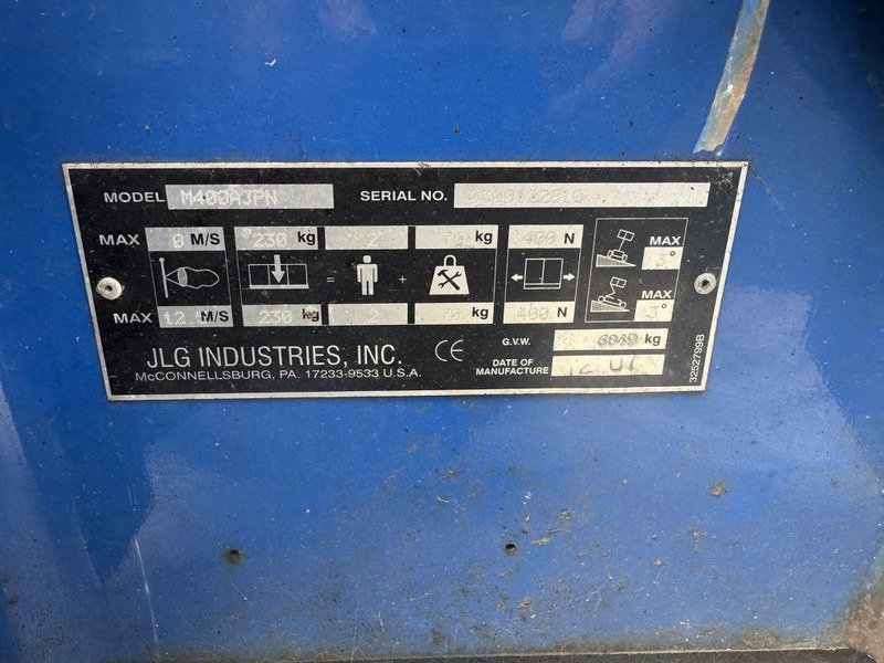 رافعات سلة مفصلية JLG M400AJPN Knikarmhoogwerker / Arbeitsbuhne / Articulating Boom Lift 14.2M Werkhoogte Hybride 2007: صور 12 رافعات سلة مفصلية JLG M400AJPN Knikarmhoogwerker / Arbeitsbuhne / Articulating Boom Lift 14.2M Werkhoogte Hybride 2007: صور 12