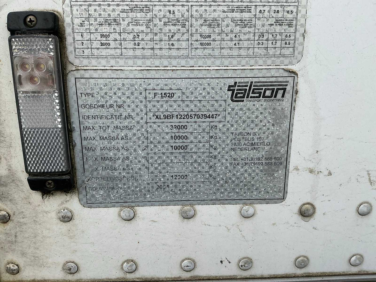 2005 TALSON F1520 SEMI-TRAILER - نصف مقطورة: صور 3 2005 TALSON F1520 SEMI-TRAILER - نصف مقطورة: صور 3