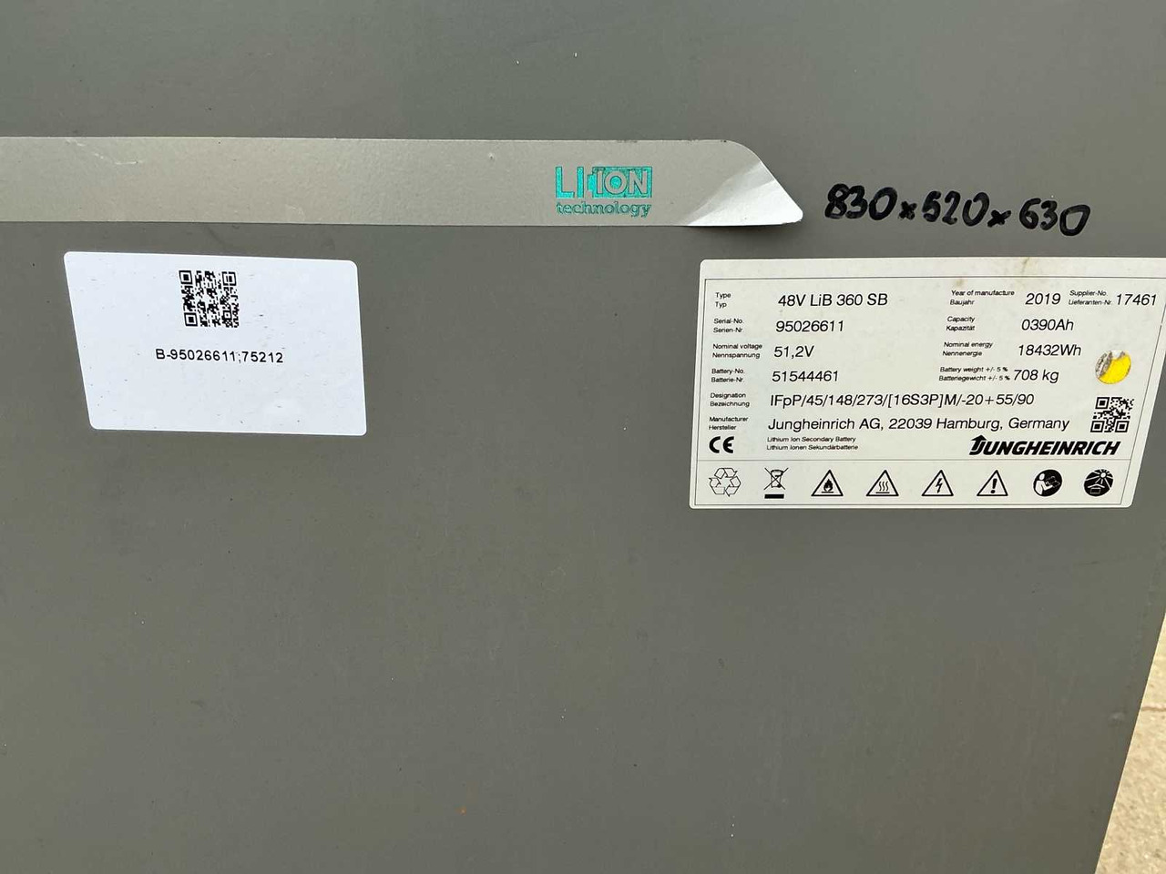رافعة شوكية 2019 JUNGHEINRICH 48V LIB 360 SB FORKLIFT BATTERY: صور 6 رافعة شوكية 2019 JUNGHEINRICH 48V LIB 360 SB FORKLIFT BATTERY: صور 6