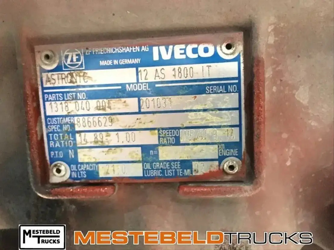 Iveco Versnellingsbak 12 AS 1800 IT - علبة التروس و قطع الغيار - شاحنة: صور 3 Iveco Versnellingsbak 12 AS 1800 IT - علبة التروس و قطع الغيار - شاحنة: صور 3