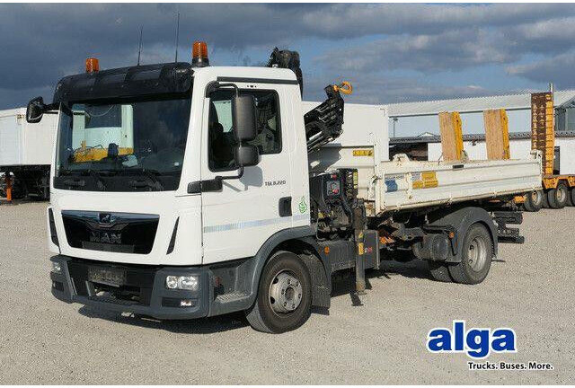 MAN 8.220 TGL BB, Hiab 055 BS-2, Greifer, AHK, Funk - قلابات: صور 1 MAN 8.220 TGL BB, Hiab 055 BS-2, Greifer, AHK, Funk - قلابات: صور 1