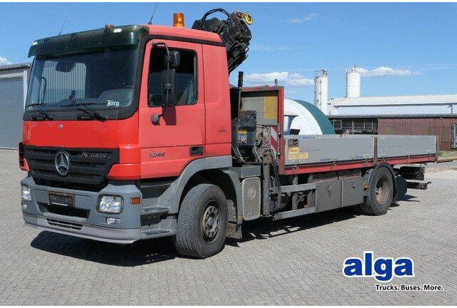 Mercedes-Benz 1844 L Actros 4x2, Hiab 144E-3, Funk, Voll-Luft - شاحنات مسطحة: صور 1 Mercedes-Benz 1844 L Actros 4x2, Hiab 144E-3, Funk, Voll-Luft - شاحنات مسطحة: صور 1