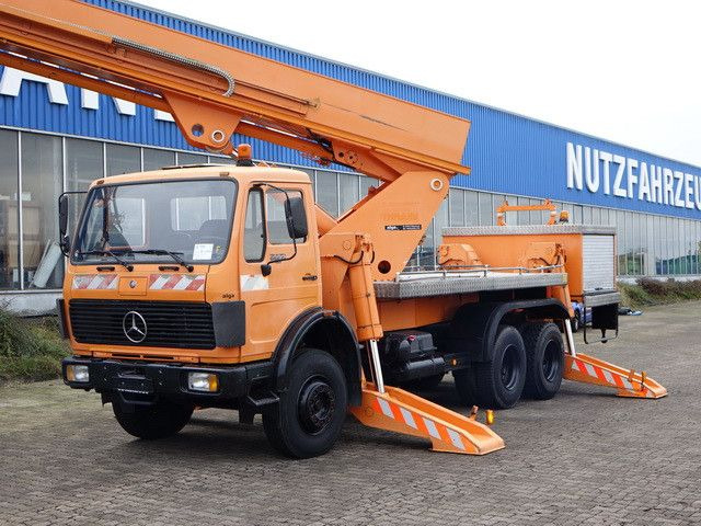 Mercedes-Benz 2222 6x4, Ruthmann, 28m³, 3. Sitz, Blattfederung - مصاعد الازدهار محمولة على شاحنة: صور 2 Mercedes-Benz 2222 6x4, Ruthmann, 28m³, 3. Sitz, Blattfederung - مصاعد الازدهار محمولة على شاحنة: صور 2