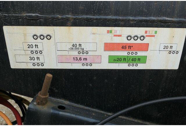 عربة مسطحة منخفضة نصف مقطورة Pacton TXC343, 2x20/1x20/1x30/1x40/1x45 Fuß Container: صور 10