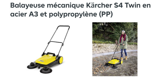 Balayeuse mécanique KARCHER S 4 Twin - كناسة المناطق الصناعية: صور 2 Balayeuse mécanique KARCHER S 4 Twin - كناسة المناطق الصناعية: صور 2