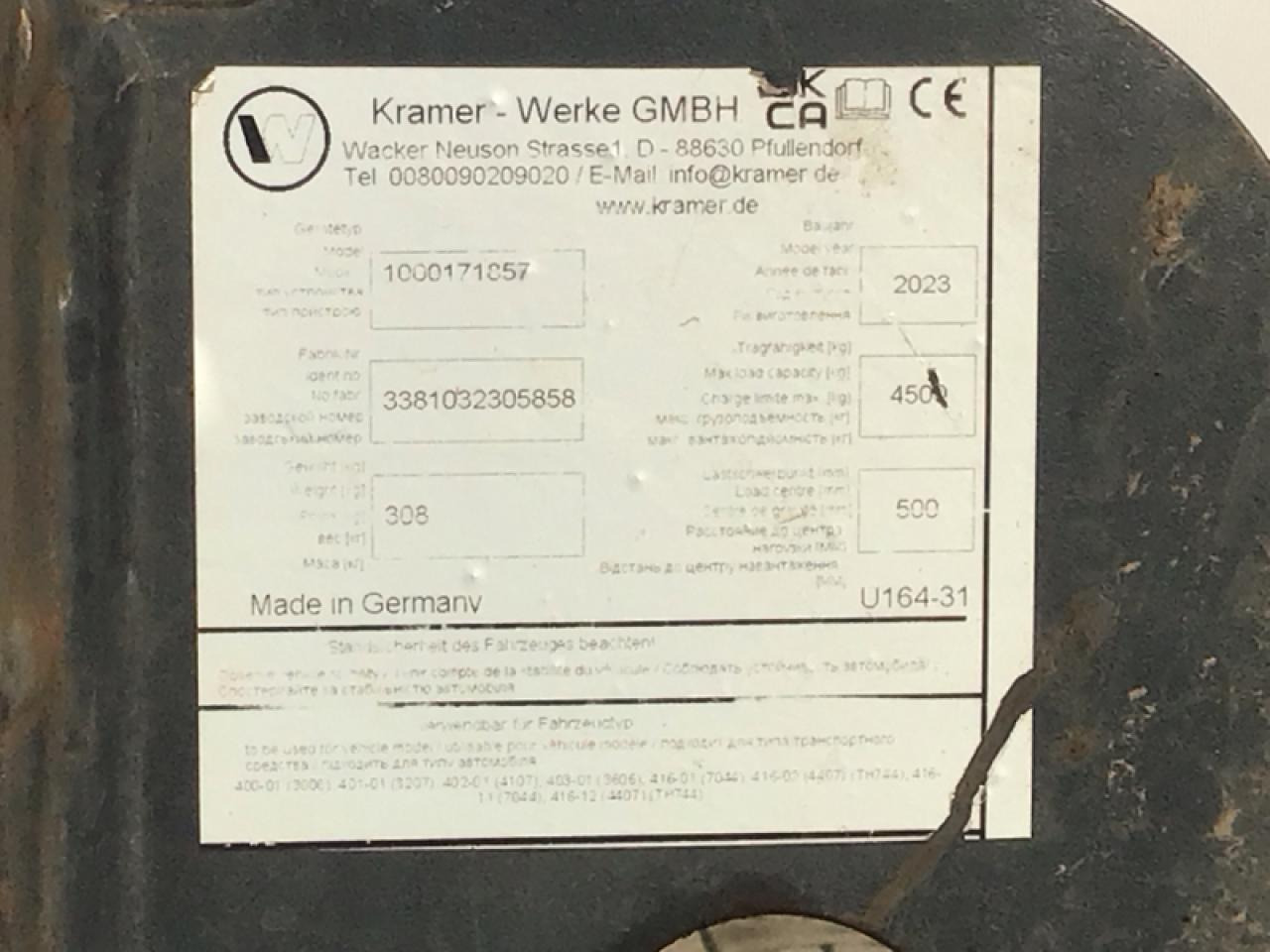 Kramer 1200 mm Palettengabel - لوادر وحفارات أمامية: صور 4 Kramer 1200 mm Palettengabel - لوادر وحفارات أمامية: صور 4