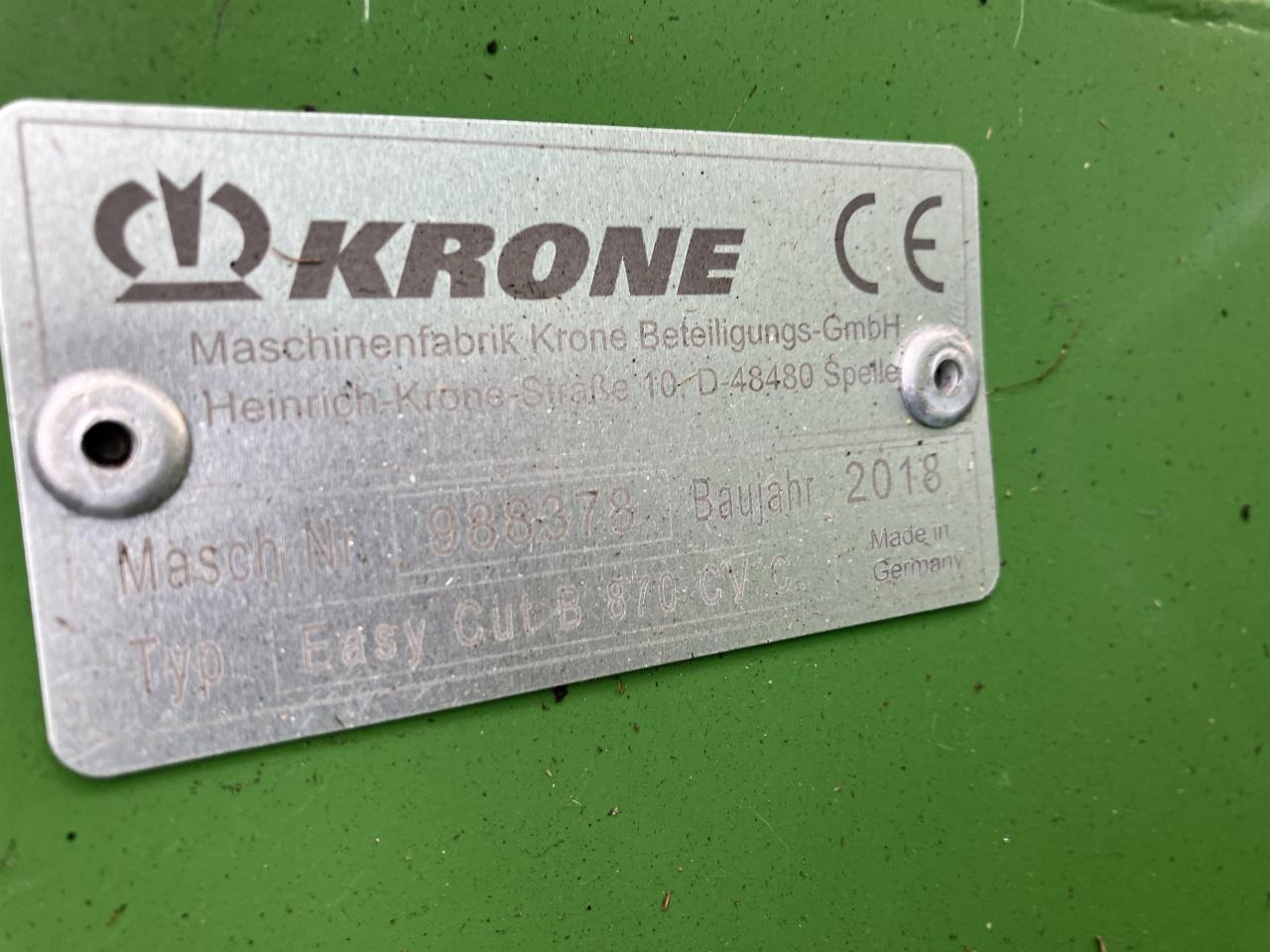 جزازة Krone EC B 870 CV Collect: صور 9