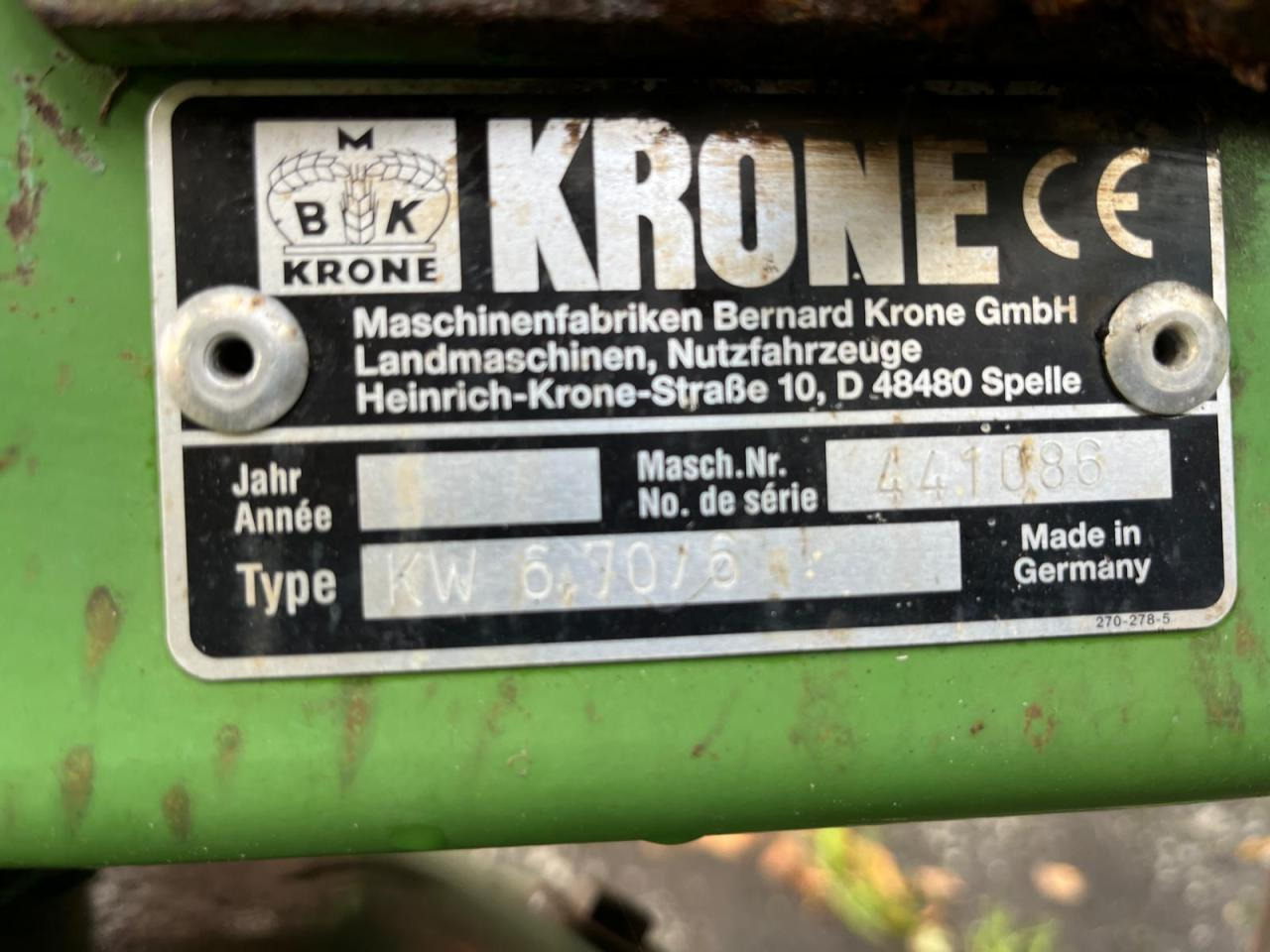 Krone KW 6.70/6 - لمّامَة القش: صور 2 Krone KW 6.70/6 - لمّامَة القش: صور 2
