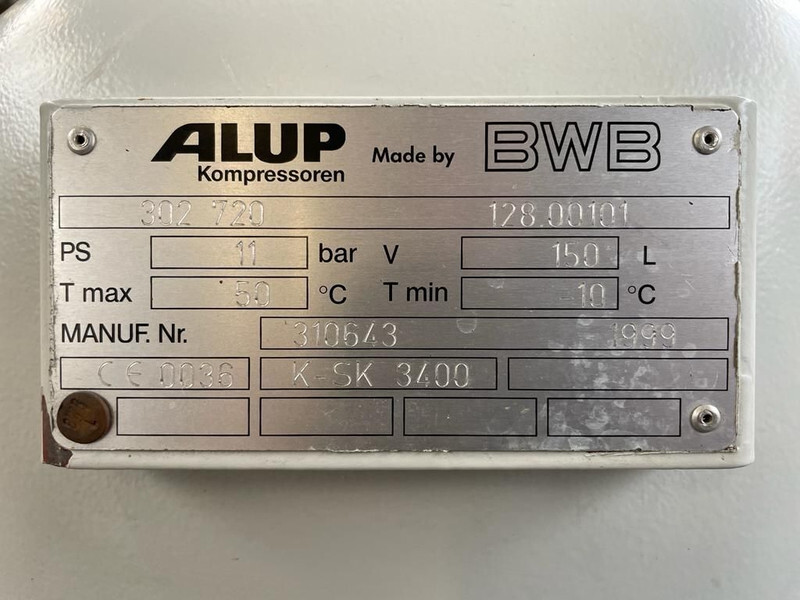 Alup 2.2 kW 240 L / min 10 Bar Elektrische Zuigercompressor op ketel - ضاغط الهواء: صور 5 Alup 2.2 kW 240 L / min 10 Bar Elektrische Zuigercompressor op ketel - ضاغط الهواء: صور 5