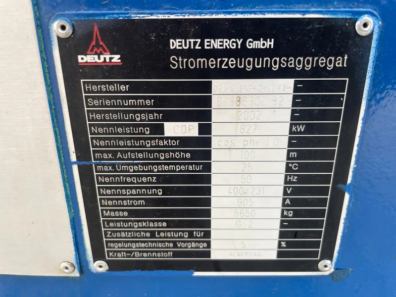 مجموعة المولدات Deutz Gasset 800 / 1110 kVA Stamford generatorset: صور 8
