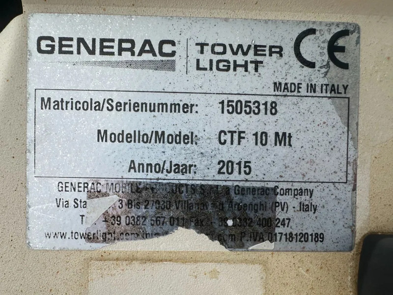 Generac CTF10M 10 meter 230 Volt Light Tower Lichtmast LED - ابراج اضاءة: صور 3 Generac CTF10M 10 meter 230 Volt Light Tower Lichtmast LED - ابراج اضاءة: صور 3