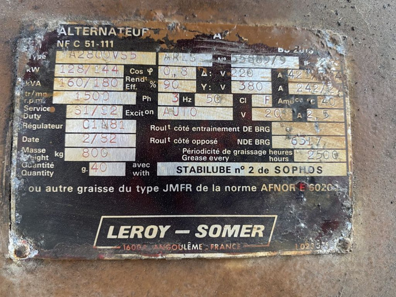 مجموعة المولدات Renault Leroy Somer 180 kVA generatorset ex emergency: صور 6