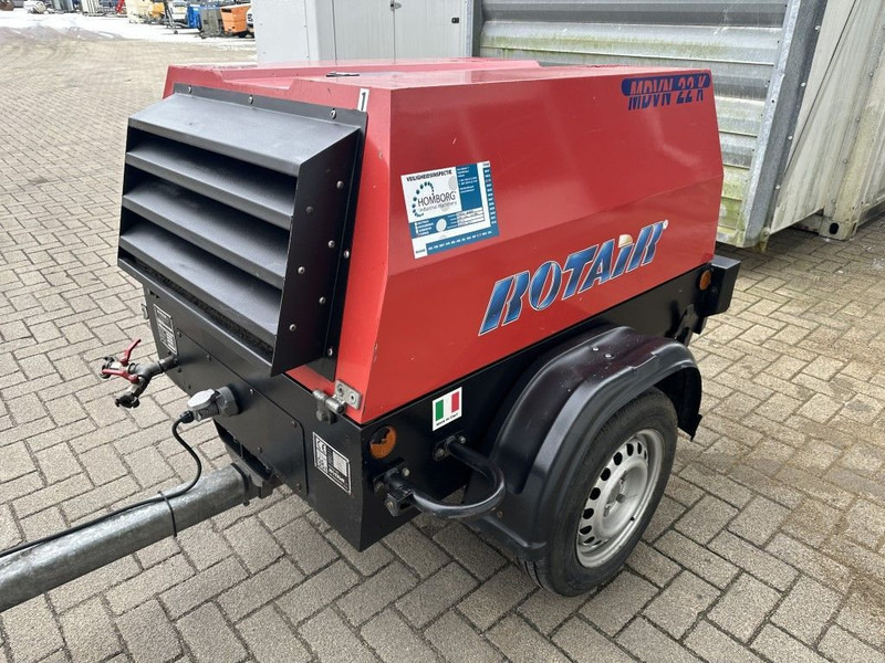 ضاغط الهواء Rotair MDVN 22 K Kubota 2000 L / min 6.5 Bar Mobiele Diesel Compressor as New !: صور 13