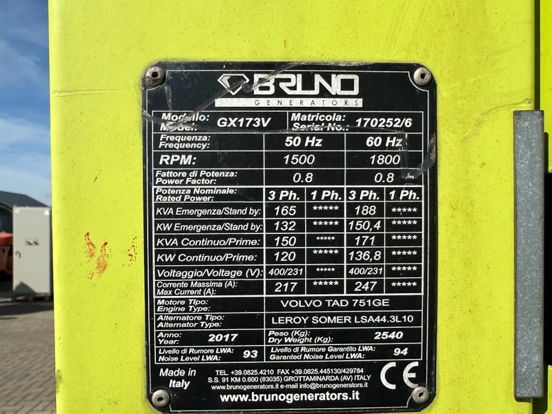 Volvo TAD 753 GE Bruno Leroy Somer 165 kVA Silent Rental generatorset - مجموعة المولدات: صور 3 Volvo TAD 753 GE Bruno Leroy Somer 165 kVA Silent Rental generatorset - مجموعة المولدات: صور 3