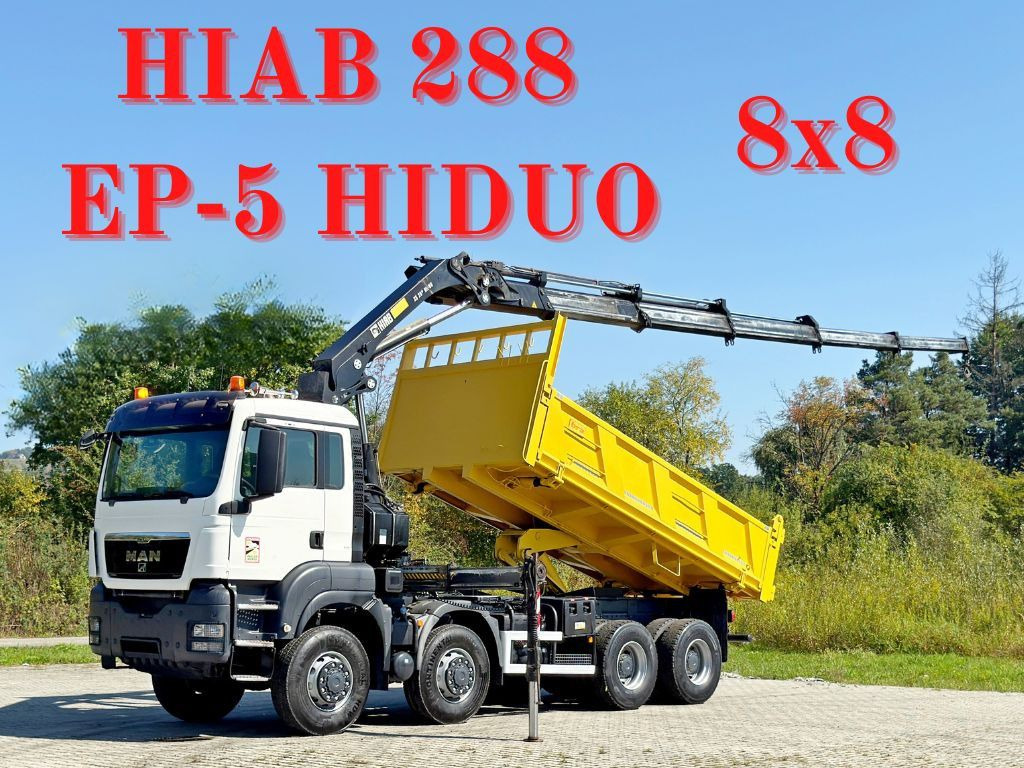 MAN TGS 32.510 * HIAB 288 EP - 5HIDUO/ FUNK * 8x8 - قلابات, شاحنة كرين: صور 1 MAN TGS 32.510 * HIAB 288 EP - 5HIDUO/ FUNK * 8x8 - قلابات, شاحنة كرين: صور 1