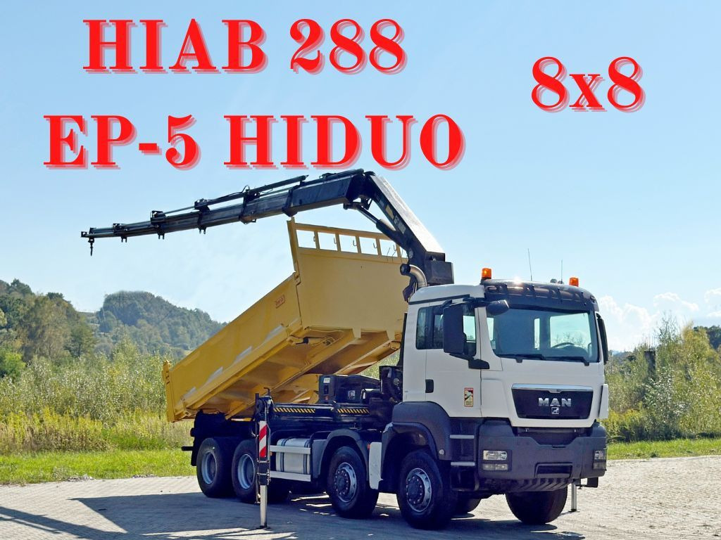 MAN TGS 32.510 * HIAB 288 EP - 5HIDUO/ FUNK * 8x8 - شاحنة كرين: صور 1 MAN TGS 32.510 * HIAB 288 EP - 5HIDUO/ FUNK * 8x8 - شاحنة كرين: صور 1