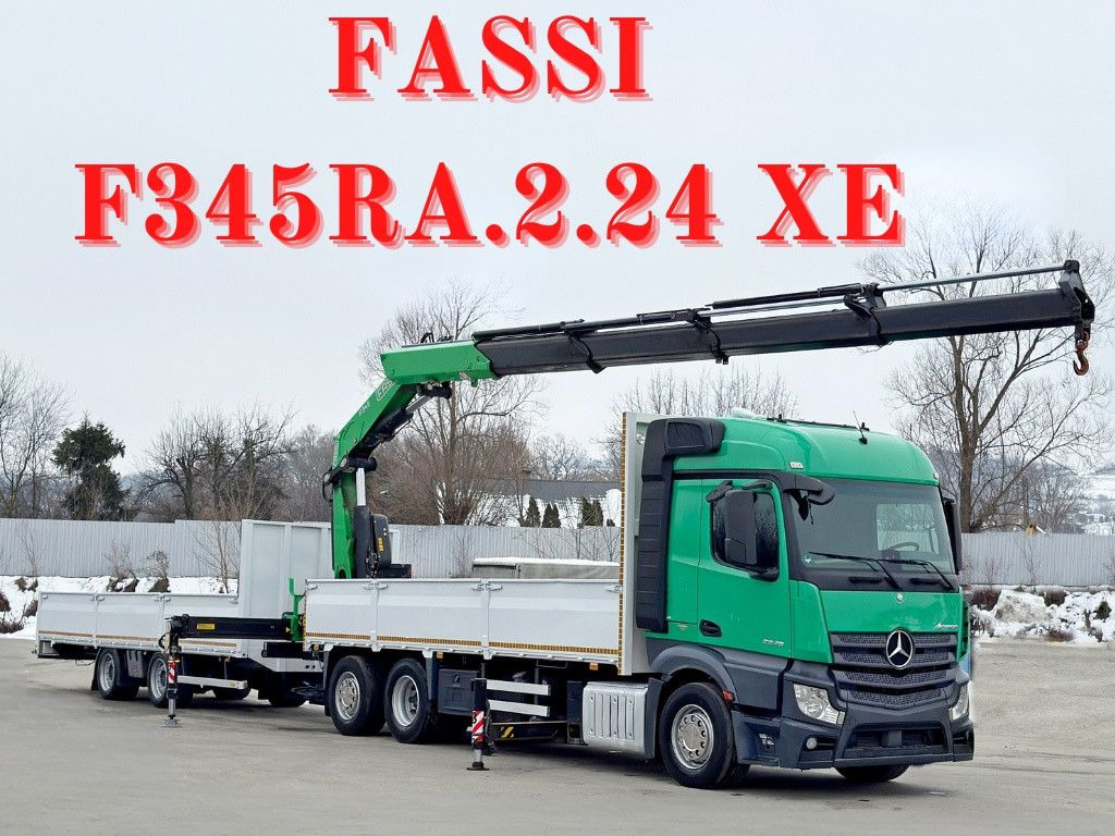Mercedes-Benz ACTROS 2645 * FASSI F345.24 XE + FUNK + Anhänger - شاحنة كرين: صور 1 Mercedes-Benz ACTROS 2645 * FASSI F345.24 XE + FUNK + Anhänger - شاحنة كرين: صور 1