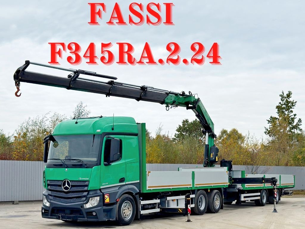 Mercedes-Benz ACTROS 2645* FASSI F345 RA 2.4/FUNK+Anhänger - شاحنة كرين: صور 1 Mercedes-Benz ACTROS 2645* FASSI F345 RA 2.4/FUNK+Anhänger - شاحنة كرين: صور 1