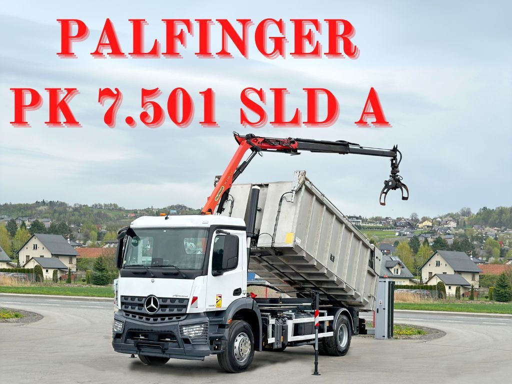 Mercedes-Benz AROCS 1830* KIPPER 5,00m * PK 7.501 SLD A + FUNK - قلابات, شاحنة كرين: صور 1 Mercedes-Benz AROCS 1830* KIPPER 5,00m * PK 7.501 SLD A + FUNK - قلابات, شاحنة كرين: صور 1