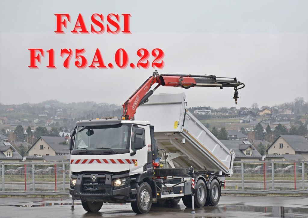 Renault C380 *KIPPER 5,10 m* FASSI F175A.0.22+FUNK /6x4 - قلابات, شاحنة كرين: صور 1 Renault C380 *KIPPER 5,10 m* FASSI F175A.0.22+FUNK /6x4 - قلابات, شاحنة كرين: صور 1