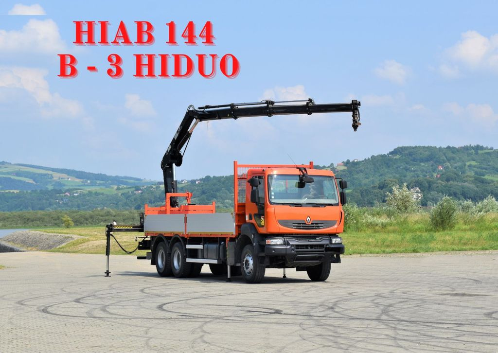 Renault KERAX 410 * HIAB 144 B-3 HIDUO / 6x4 * TOP - شاحنة كرين, شاحنات مسطحة: صور 1 Renault KERAX 410 * HIAB 144 B-3 HIDUO / 6x4 * TOP - شاحنة كرين, شاحنات مسطحة: صور 1