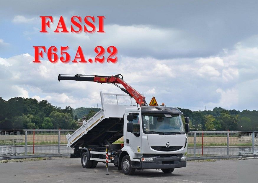 Renault MIDLUM 220 DXI *KIPPER 4,20m *FASSI F65A.22 - شاحنة كرين, قلابات: صور 1 Renault MIDLUM 220 DXI *KIPPER 4,20m *FASSI F65A.22 - شاحنة كرين, قلابات: صور 1