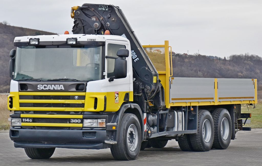 Scania 114 G 380 * PRITSCHE 6,10m * KRAN * 6x4 * TOP - شاحنة كرين, شاحنات مسطحة: صور 4 Scania 114 G 380 * PRITSCHE 6,10m * KRAN * 6x4 * TOP - شاحنة كرين, شاحنات مسطحة: صور 4