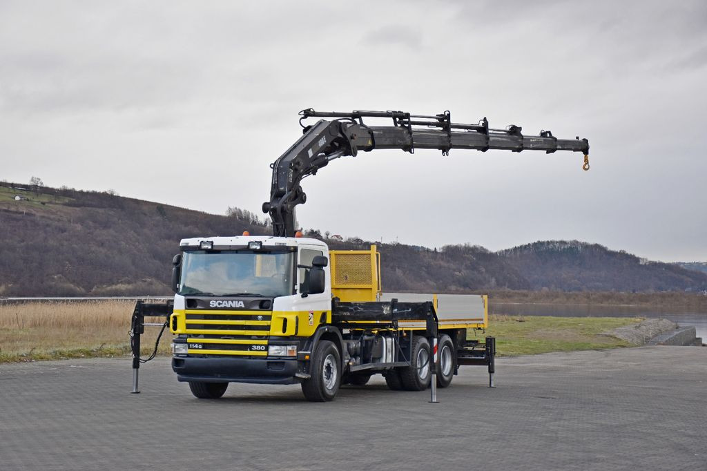 Scania 114 G 380 * PRITSCHE 6,10m * KRAN * 6x4 * TOP - شاحنة كرين, شاحنات مسطحة: صور 2 Scania 114 G 380 * PRITSCHE 6,10m * KRAN * 6x4 * TOP - شاحنة كرين, شاحنات مسطحة: صور 2