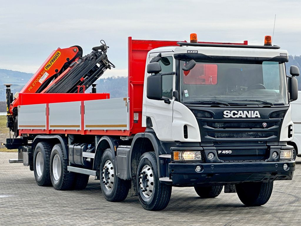 Scania P 450 * PK 27002 - SH + FUNK * 8x4 * TOPZUSTAND - شاحنة كرين, شاحنات مسطحة: صور 3 Scania P 450 * PK 27002 - SH + FUNK * 8x4 * TOPZUSTAND - شاحنة كرين, شاحنات مسطحة: صور 3