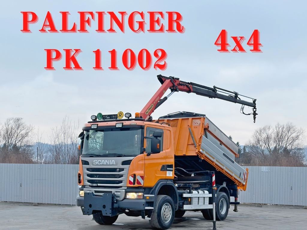 Scania R 420 KIPPER 4,15 m * PK 11002/FUNK * sandblaste - شاحنة كرين: صور 1 Scania R 420 KIPPER 4,15 m * PK 11002/FUNK * sandblaste - شاحنة كرين: صور 1