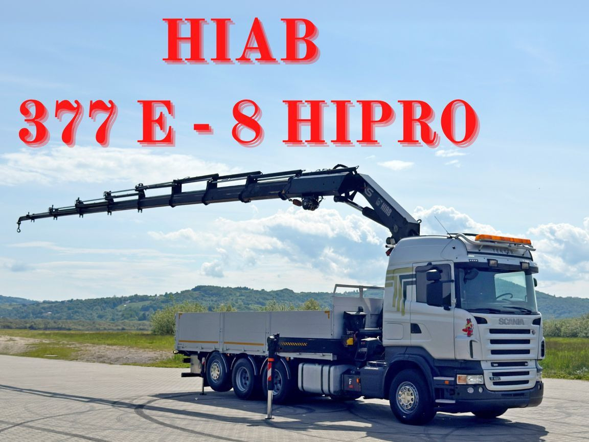 Scania R480 PRITSCHE 6,85m *HIAB 377 E-8 HIPRO/FUNK*8x4 - شاحنة كرين: صور 1 Scania R480 PRITSCHE 6,85m *HIAB 377 E-8 HIPRO/FUNK*8x4 - شاحنة كرين: صور 1