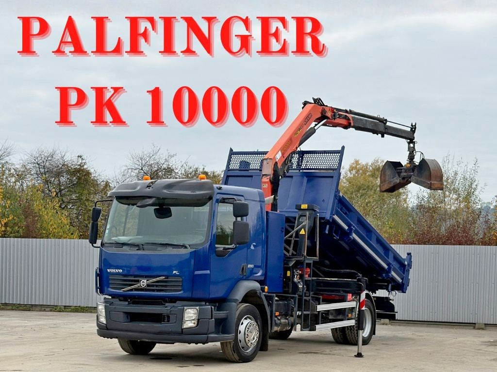 Volvo FL280 KIPPER 4,35m * PALFINGER PK 10000 + FUNK - قلابات, شاحنة كرين: صور 1 Volvo FL280 KIPPER 4,35m * PALFINGER PK 10000 + FUNK - قلابات, شاحنة كرين: صور 1