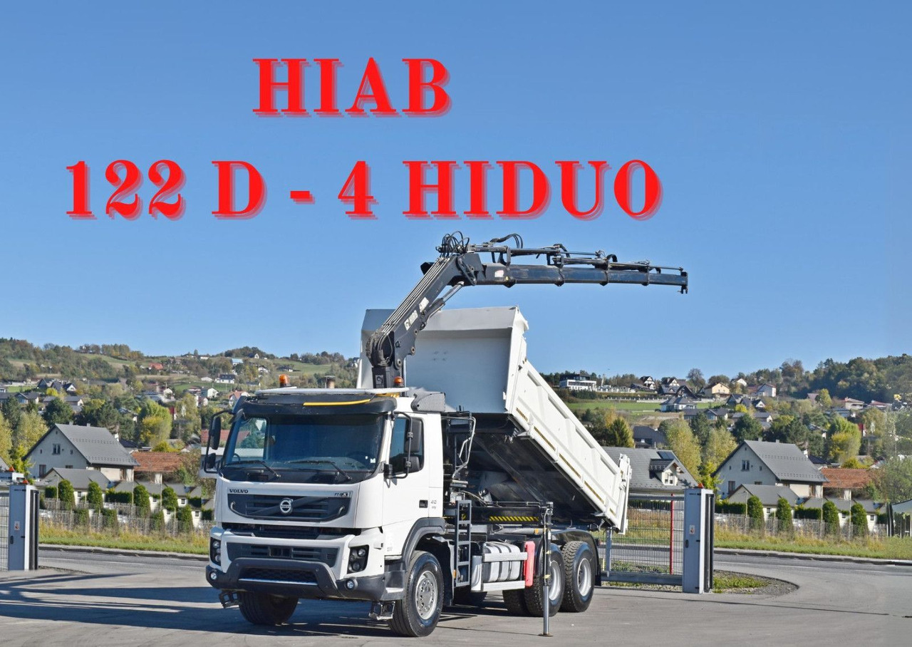 Volvo FMX 410 Kipper 5,20m*HIAB 122 D-4 HIDUO/FUNK*6x4 - شاحنة كرين: صور 1 Volvo FMX 410 Kipper 5,20m*HIAB 122 D-4 HIDUO/FUNK*6x4 - شاحنة كرين: صور 1