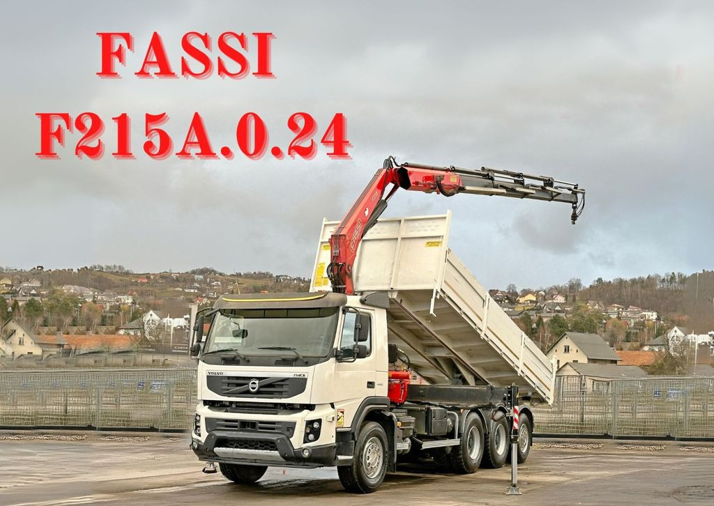 Volvo FMX 450 Kipper 6,50m*FASSI F215A.0.24 + FUNK*8x4 - شاحنة كرين, قلابات: صور 1 Volvo FMX 450 Kipper 6,50m*FASSI F215A.0.24 + FUNK*8x4 - شاحنة كرين, قلابات: صور 1