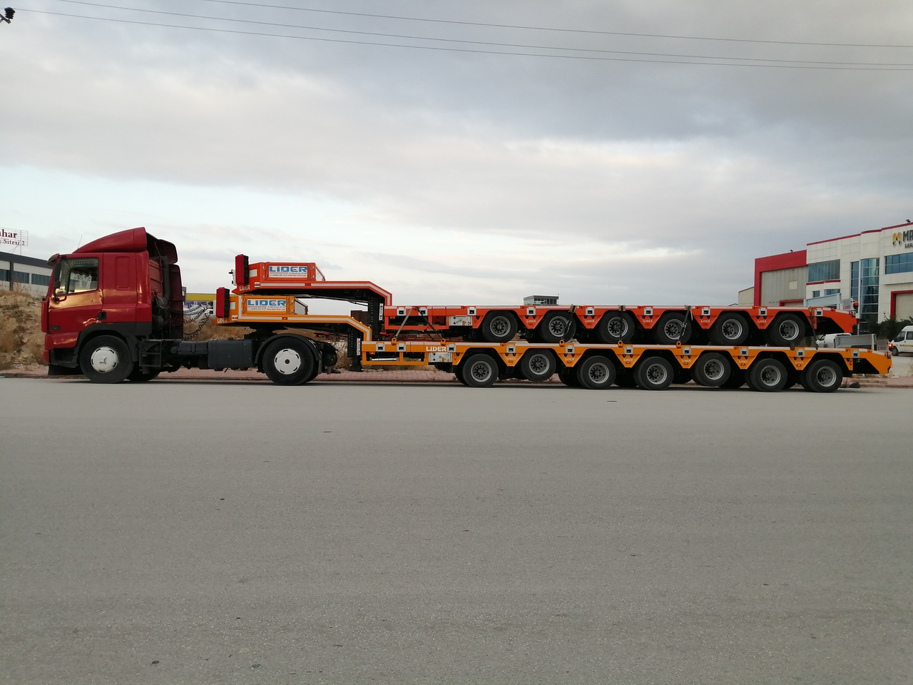 عربة مسطحة منخفضة نصف مقطورة لنقل المعدات الثقيلة جديد LIDER 2024 YEAR NEW MODELS containeer flatbes semi TRAILER FOR SALE: صور 14