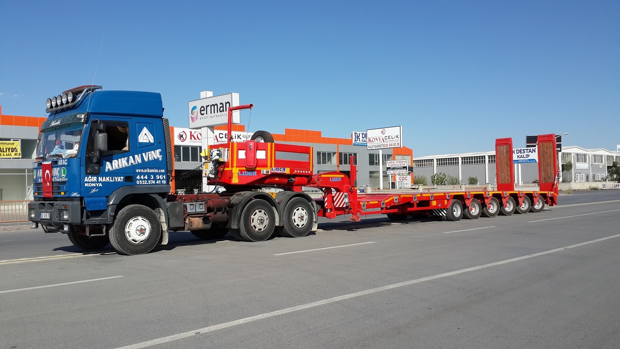 عربة مسطحة منخفضة نصف مقطورة لنقل المعدات الثقيلة جديد LIDER 2024 YEAR NEW MODELS containeer flatbes semi TRAILER FOR SALE: صور 11