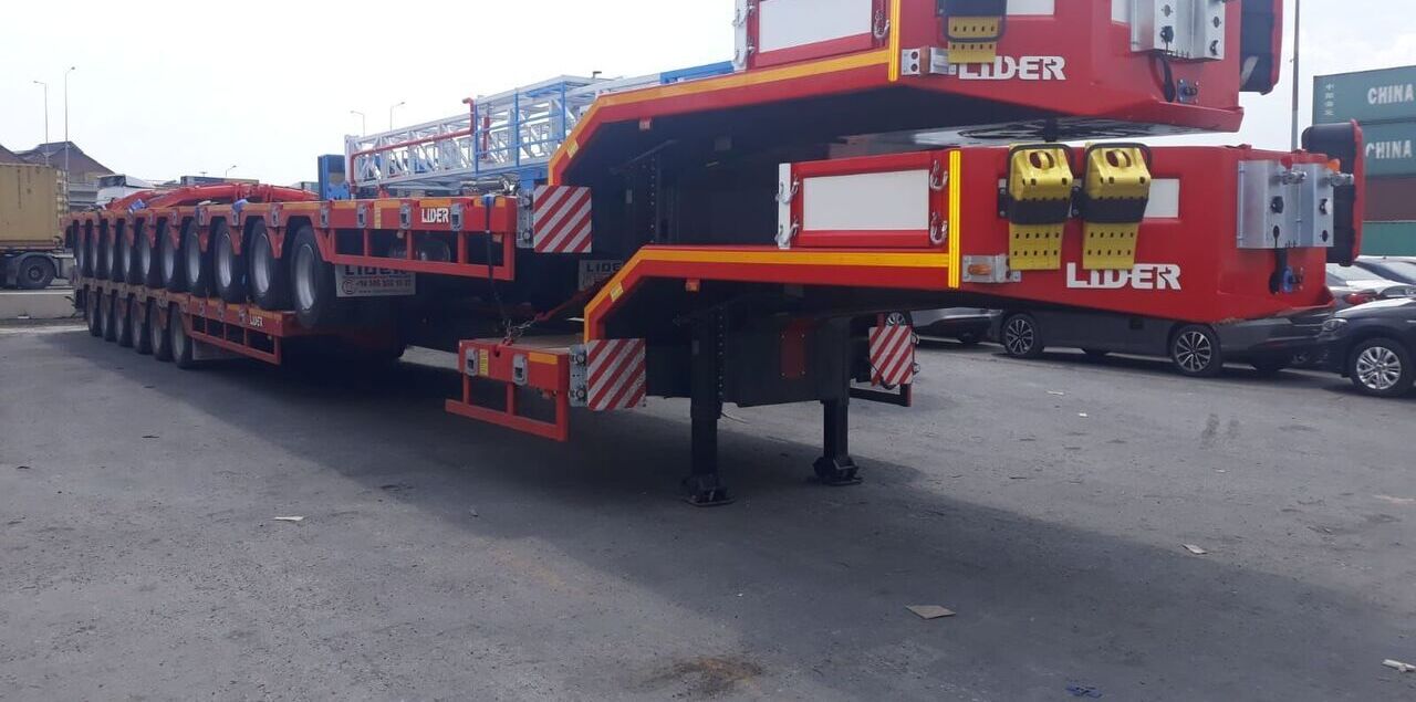 عربة مسطحة منخفضة نصف مقطورة جديد LIDER 2025 model 150 Tons capacity Lowbed semi trailer: صور 13