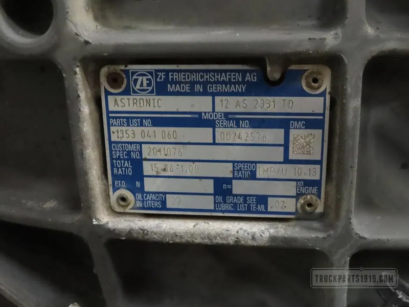 DAF 2011076 Versnellingsbak 12AS2331TD+IT3 - علبة التروس - شاحنة: صور 3 DAF 2011076 Versnellingsbak 12AS2331TD+IT3 - علبة التروس - شاحنة: صور 3