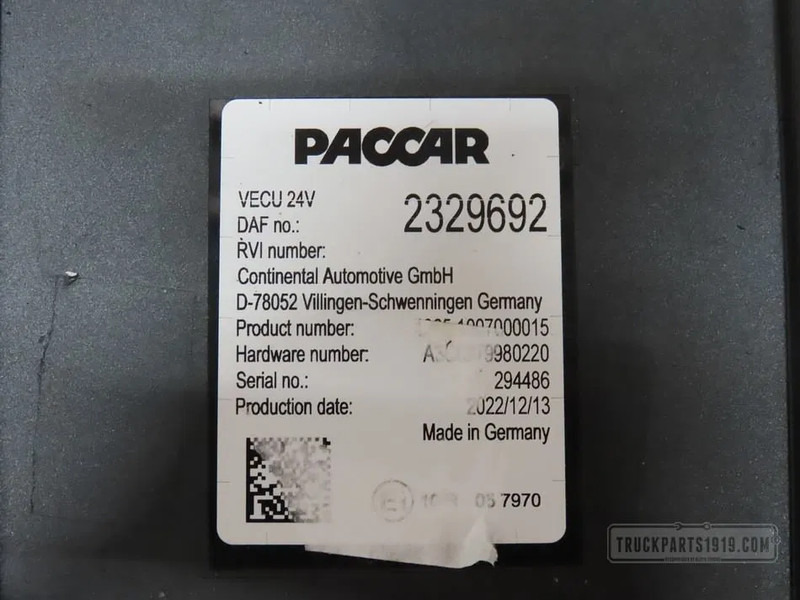 DAF 2329692 VECU Regeleenheid - كتلة التحكم - شاحنة: صور 2 DAF 2329692 VECU Regeleenheid - كتلة التحكم - شاحنة: صور 2