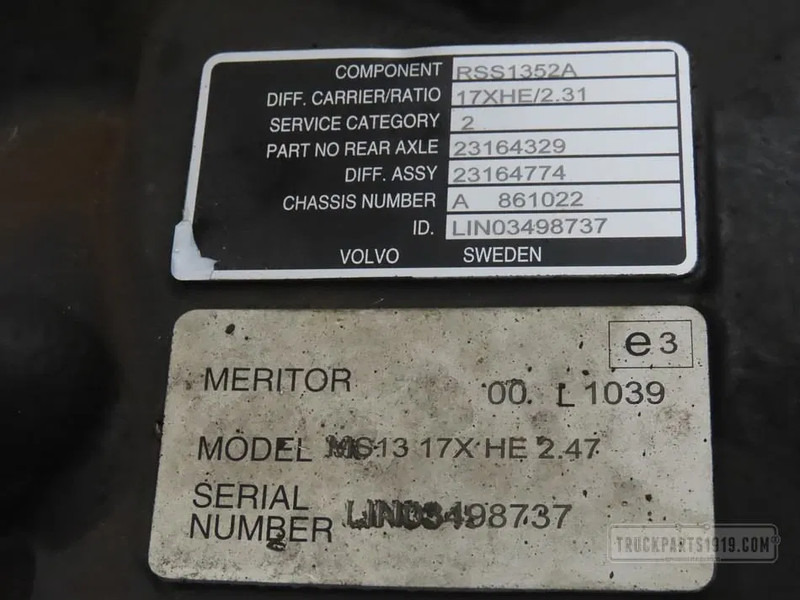 Volvo 23368847 Differentieel RSS1352A R=2.47 - التفاضلية والعتاد - شاحنة: صور 3 Volvo 23368847 Differentieel RSS1352A R=2.47 - التفاضلية والعتاد - شاحنة: صور 3