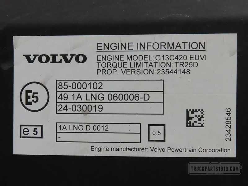 Volvo Motor G13C420 E6 - المحرك - شاحنة: صور 3 Volvo Motor G13C420 E6 - المحرك - شاحنة: صور 3