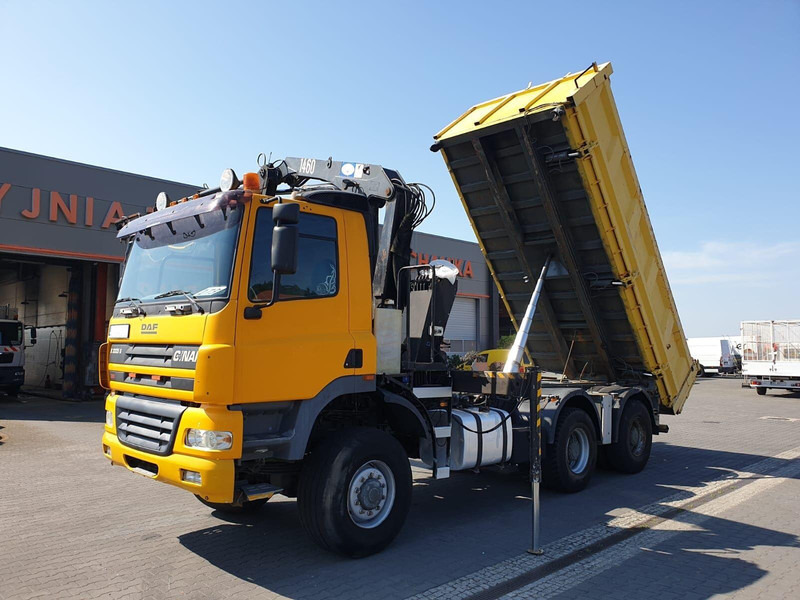 DAF CF GINAF X3335 S 6x6 DUMP TRUCK+HDS ATLAS 1460 HYDROBORD - قلابات, شاحنة كرين: صور 2 DAF CF GINAF X3335 S 6x6 DUMP TRUCK+HDS ATLAS 1460 HYDROBORD - قلابات, شاحنة كرين: صور 2