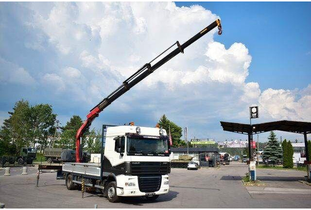 DAF XF 105.410 - شاحنات مسطحة, شاحنة كرين: صور 1 DAF XF 105.410 - شاحنات مسطحة, شاحنة كرين: صور 1