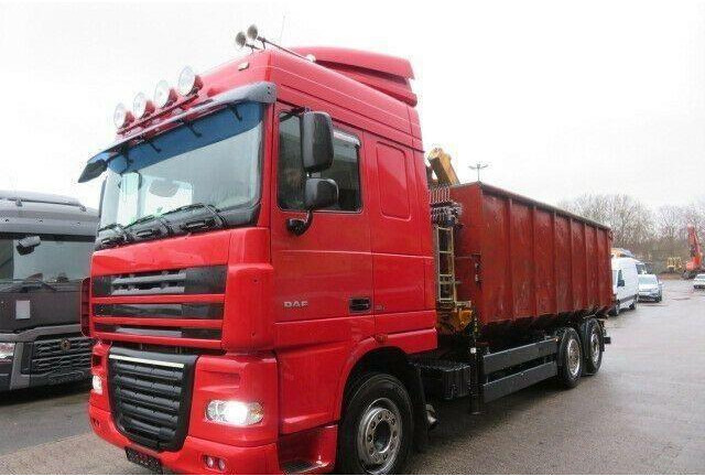 DAF XF105.410 6x2 Container + Crane - شاحنات قابلة للفك شاحنة: صور 1 DAF XF105.410 6x2 Container + Crane - شاحنات قابلة للفك شاحنة: صور 1