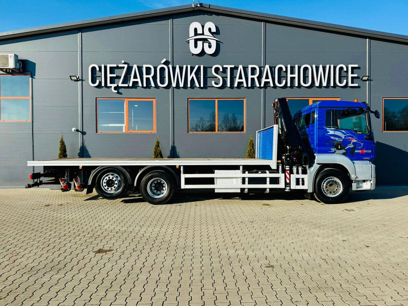 MAN MAN TGS 26.360 // E6 // 6x2 // platforma laweta 7,2m z HDs HMF 1 - شاحنات مسطحة, شاحنة كرين: صور 5 MAN MAN TGS 26.360 // E6 // 6x2 // platforma laweta 7,2m z HDs HMF 1 - شاحنات مسطحة, شاحنة كرين: صور 5