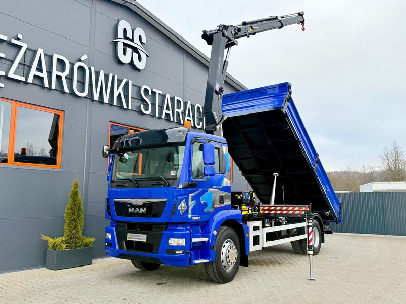 MAN TGM 18.250 wywrotka 3 - stronna + żuraw HDS HMF - قلابات, شاحنة كرين: صور 1 MAN TGM 18.250 wywrotka 3 - stronna + żuraw HDS HMF - قلابات, شاحنة كرين: صور 1